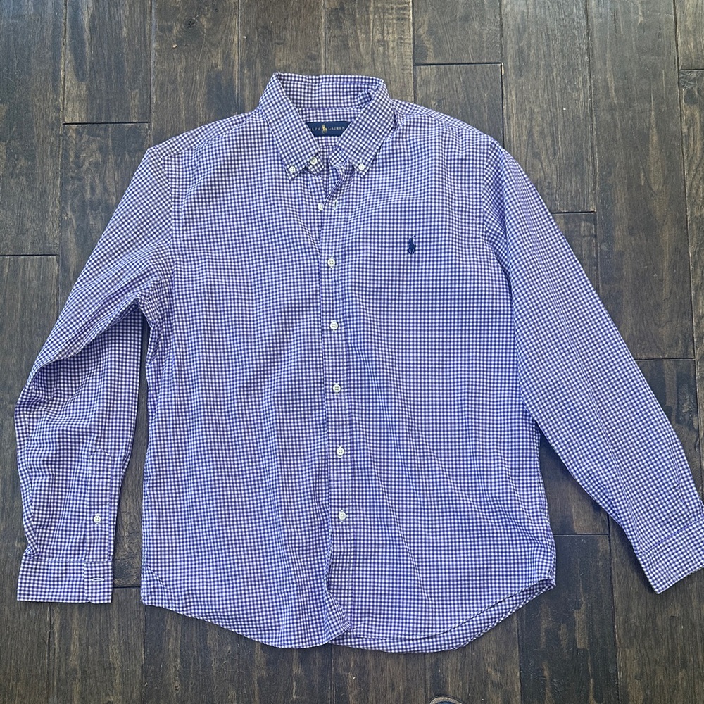 Ralph Lauren purple checkered shirt